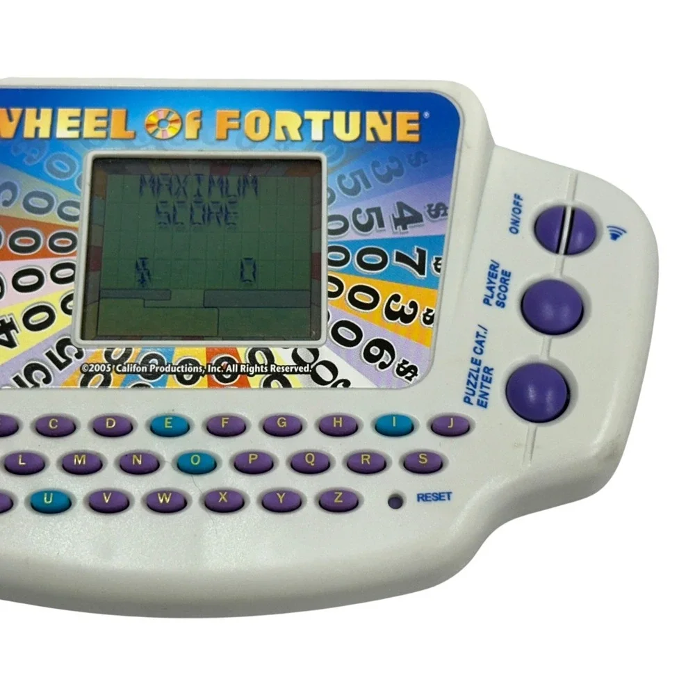 Hasbro Wheel of Fortune Handheld Electronic Game 2005 Retro Travel Toy 62841A